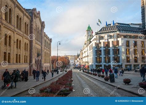 streets  oslo norway editorial stock photo image  cityscape