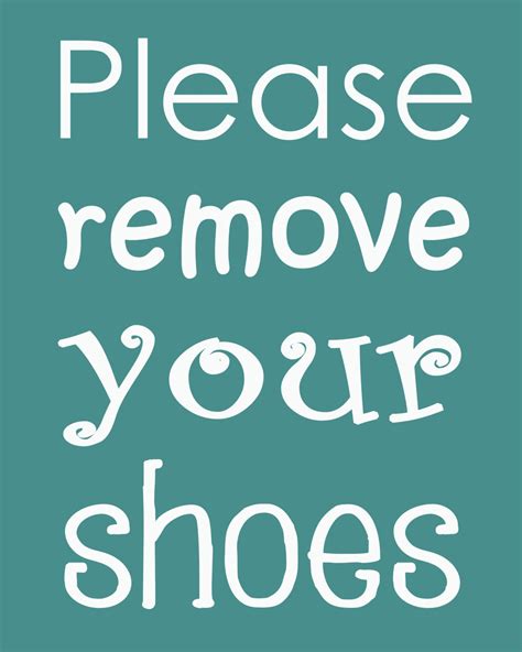 remove  shoes sign printable shoes sign lose etsy
