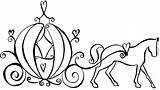 Cinderella Coloring Carriage Pages Printable Coach Popular sketch template