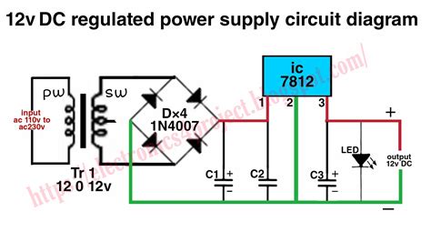 regulated power supply circuit diagram  working principle riset