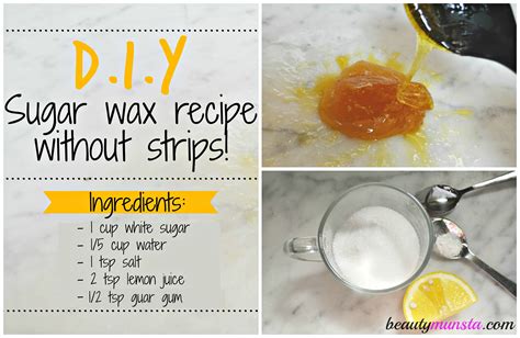 diy sugar wax recipe without strips beautymunsta