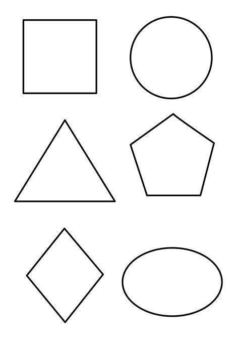learning shapes practice sheets