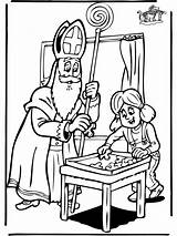 Sinterklaas Nicolae Nikolaus Colorat Cadouri Sankt Planse Sint Nicolas Annonce Annonse Anzeige Advertentie Jetztmalen sketch template