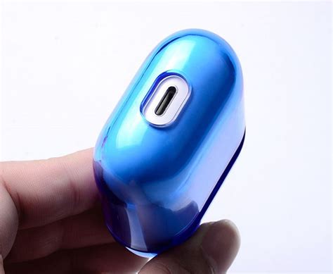 blue clear airpods case cover etsy