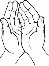 Hands Coloring Praying Hand Drawing Outline Pages Two Helping Heart Template Open Step Clipart Color Mirror Prayer Holding Getdrawings Drawings sketch template
