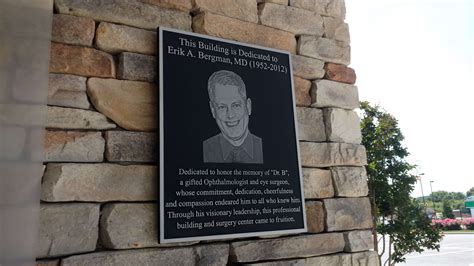 memorial plaque  erik  bergman md designs signs