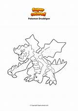 Pokemon Druddigon Supercolored Dibujo Ausmalbild Cottonee Malvorlagen sketch template