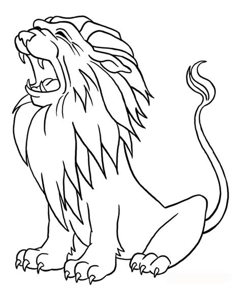 lion roaring coloring page color luna lion coloring pages cartoon