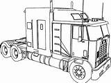 Truck Trailer Drawing Coloring Pages Semi Horse Tractor Getdrawings sketch template