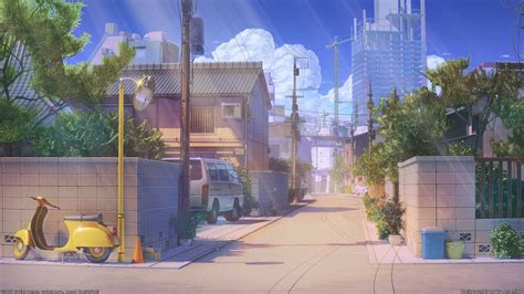 japanese anime street  daytime wallpaper wallpaperscom
