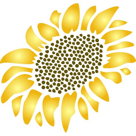 sunflower stencils  printable