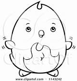 Chubby Chick Phoenix Flying Clipart Cartoon Cory Thoman Outlined Coloring Vector 2021 sketch template