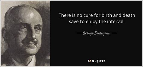 george santayana quote there is no cure for birth and death save to