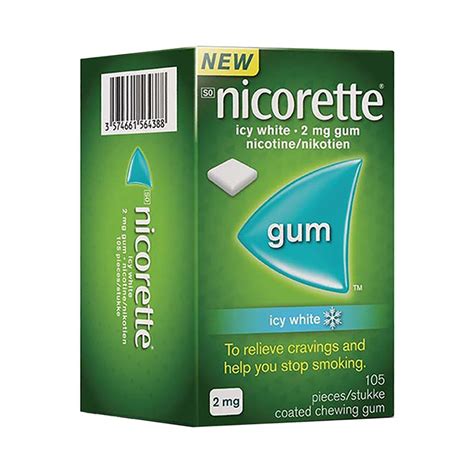 nicorette gum icy white mg  pieces med