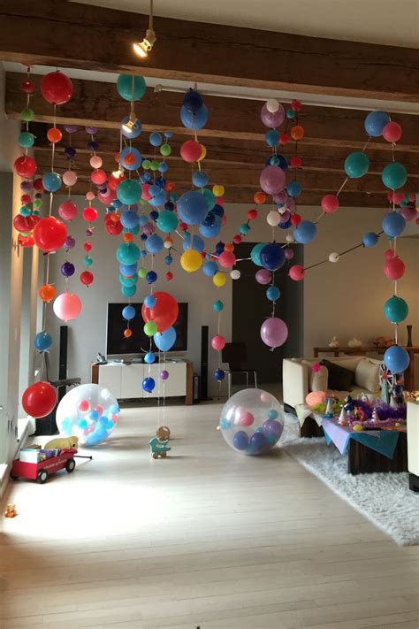 birthday decoration ideas  home easy  balloons
