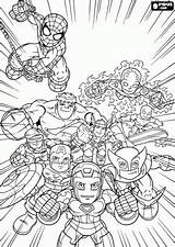 Coloring Pages Visit Squad Marvel Superhero sketch template