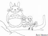 Totoro Ligne Amis sketch template