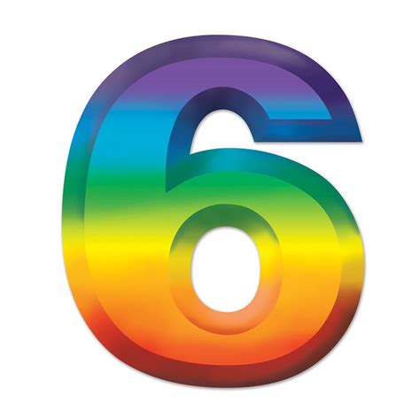 number   rainbow colors