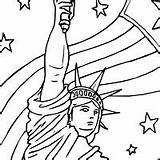 Coloring Liberty Statue Pages Surfnetkids sketch template