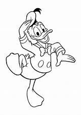 Donald Duck Coloring Pages Printable Kids Disney sketch template