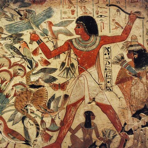 nebamun hunting poster ancient egyptian art ancient egypt