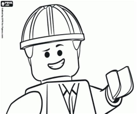 face  main character  lego   emmet coloring page