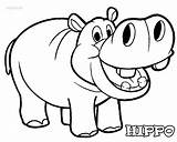 Hippo Coloring Pages Kids Drawing Cartoon Baby Hippopotamus Line Printable Cute Cool2bkids Print Animal Drawings Para Pintar Search Hippos Getdrawings sketch template