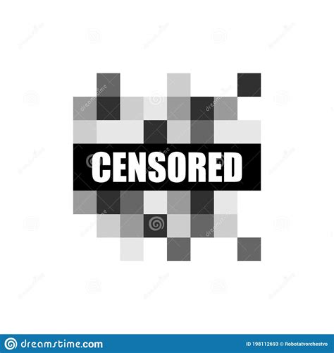 Pixel Censored Signs Isolated On White Background Vector