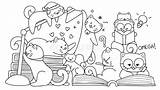 Leggono Gatti Elemento Svegli Progettazione Disegnati Gatos Kleurende Katten Element Illustr Druk Slapen Dingen Volwassen Kleurend Shirtontwerp Boek Andere sketch template