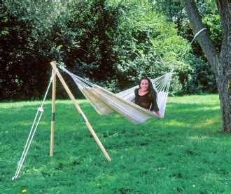 tripod hammock stand garden teak