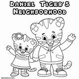 Coloring Neighborhood Tiger Daniel Getcolorings Pages Getdrawings sketch template