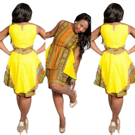 Summer Vintage Yellow Ethnic Pattern Traditional African