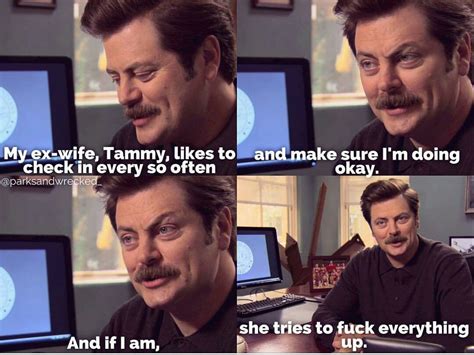 Ron Swanson Tammy Parks And Recreation Tv Show Quotes New Quotes