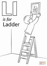Ladder Letter Coloring Pages Lion Printable Template Kids sketch template