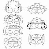 Patrol Paw Visit Masks Coloring sketch template
