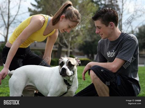 teens dog image photo  trial bigstock