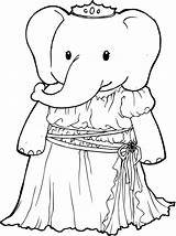 Elephant Procoloring sketch template
