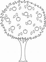 Tree Pommier Line Colorable Fruits Coloriages Getdrawings Dxf sketch template