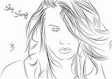 Lovato Selena Tiago Coloringcity sketch template