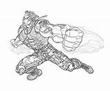 Guile Coloring sketch template