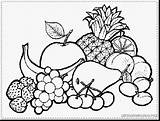 Fruits Vegetables Coloring Pages Printable Kids Getdrawings Colorings sketch template