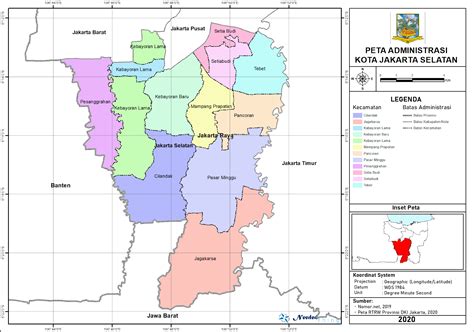 peta administrasi kota jakarta selatan provinsi dki jakarta neededthing