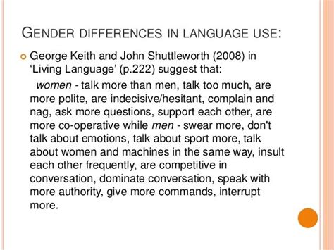Language And Gender Presentation