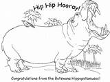 Coloring Hippo Botswana Hippopotamuses Netart Pages Hippos sketch template