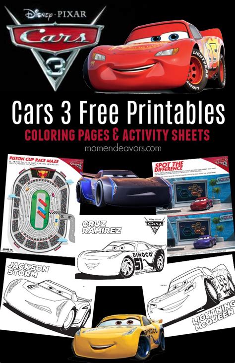 disney pixar cars  printable activities coloring pages