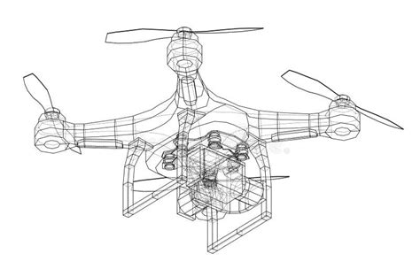 drone concept vector rendering   stock vector illustration  propeller drawing
