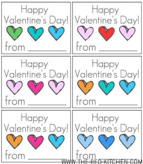 valentines day card printables boy girl colors color