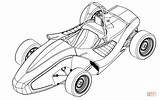Coloring Kart Go Car Pages Printable Drawing Race Cars sketch template