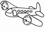 Airplane Coloring Pages Preschool Kindergarten sketch template