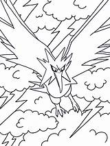 Pages Getdrawings Zapdos Coloring Pokemon sketch template
